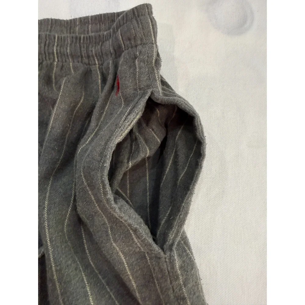 POLO RALPH LAUREN Mens Lounge Pants Sleepwear Charcoal Gray Pinstripe L